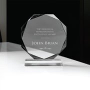 Octagon Crystal Award