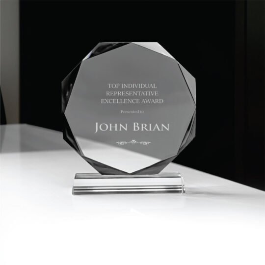 Octagon Crystal Award