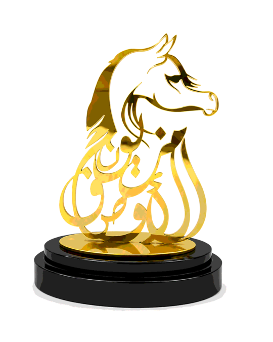 Metal Trophy on crystal base