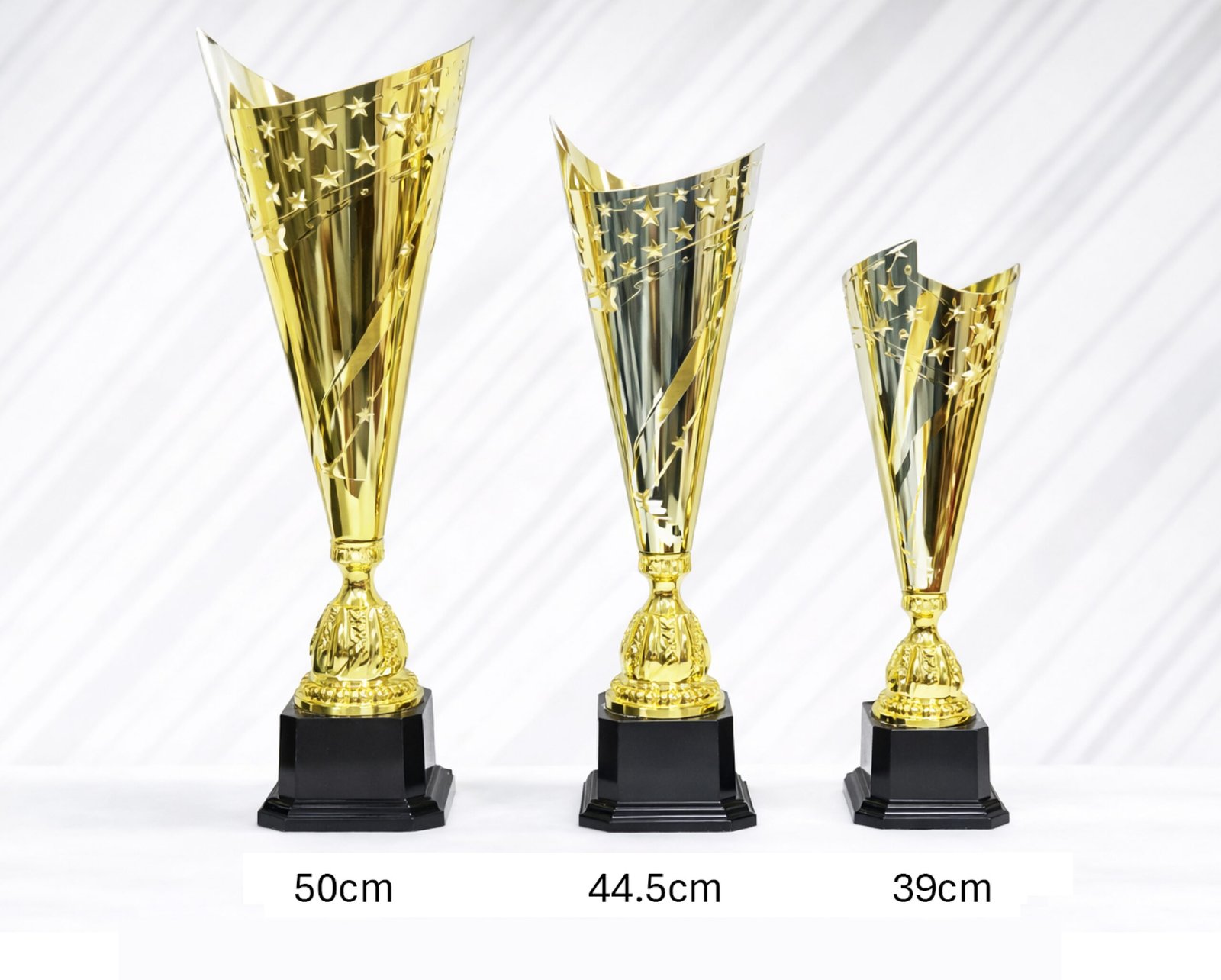 Two Tone Star Metal Trophy with Black Base - Image 2