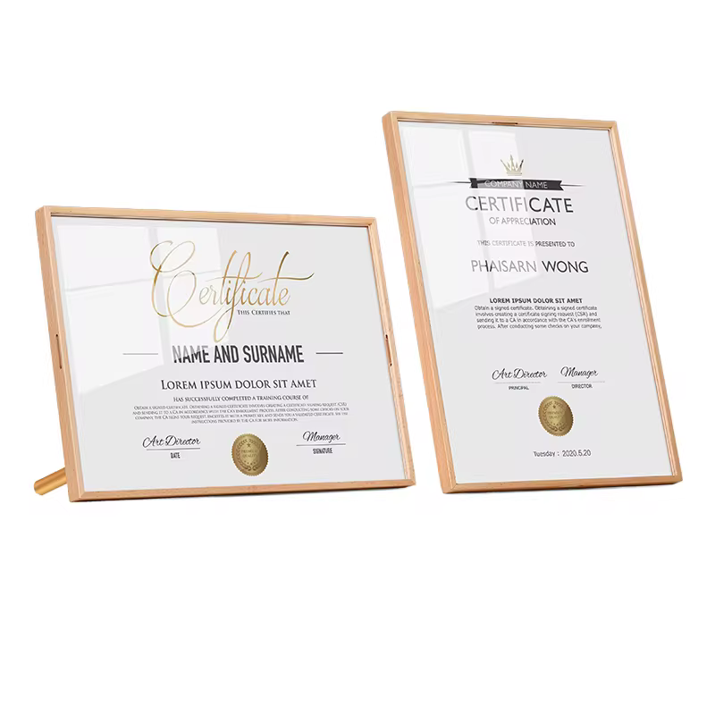 Wooden Frame Certifcate