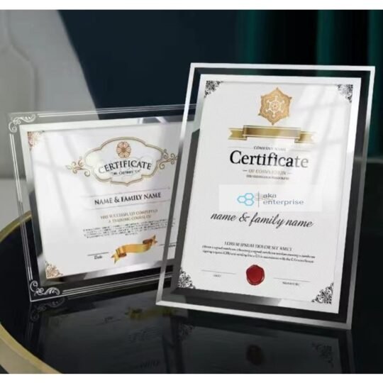 Glass Certifcate