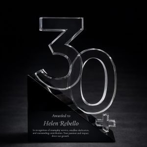 30+ Crystal Trophy – Cutout Design with Beveled Edges, Fully Customized