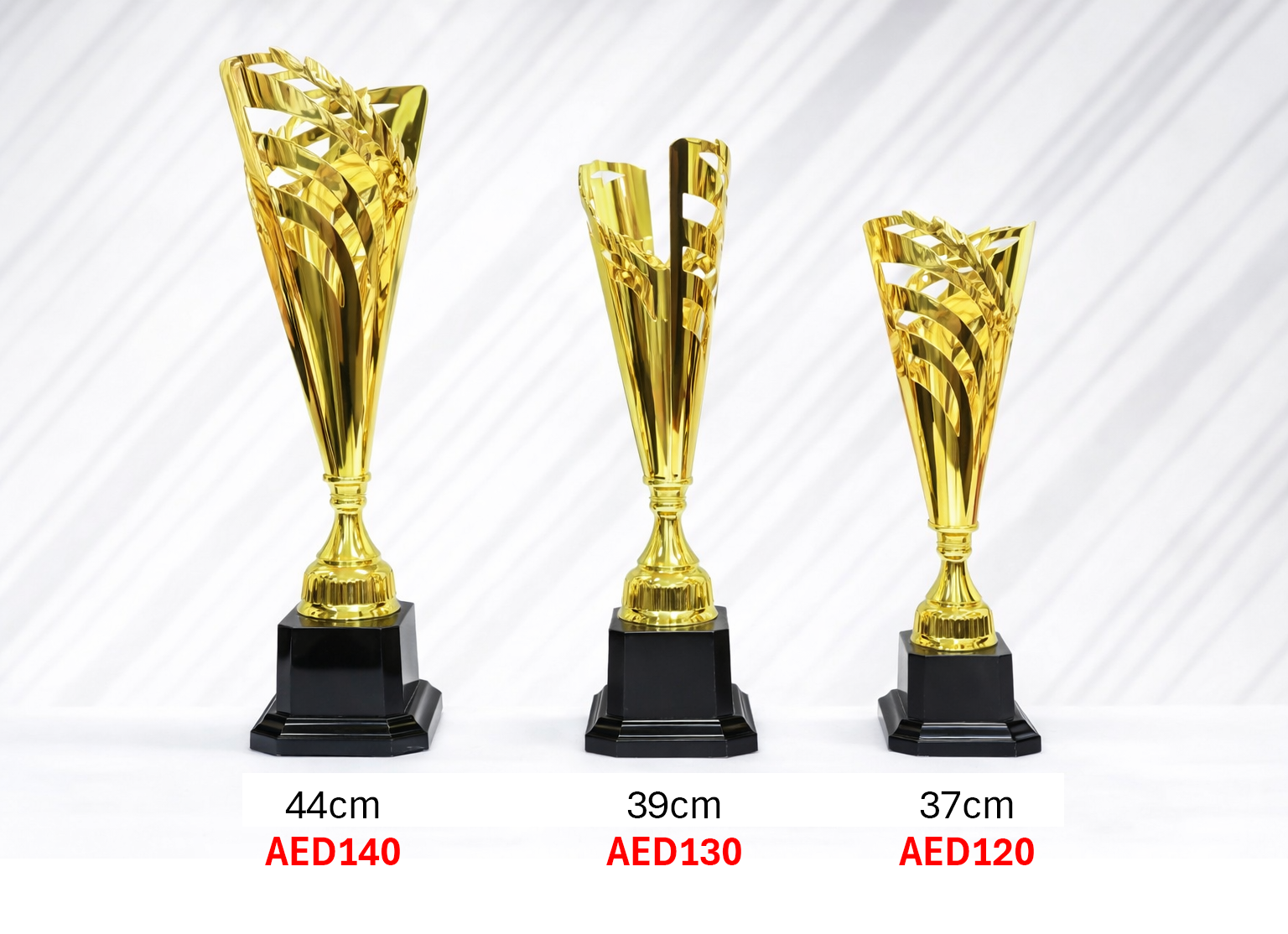 Gold Leaf Trophy with Black Base