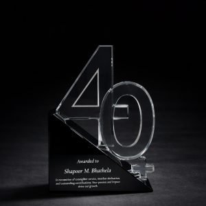 40+ Crystal Trophy – Cutout Design with Beveled Edges, Fully Customized