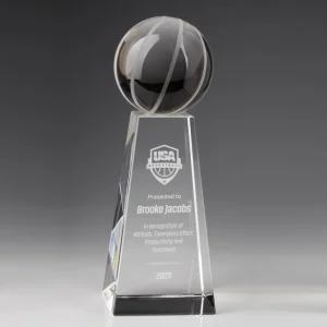 Sports Trophy Crystal 002- Football